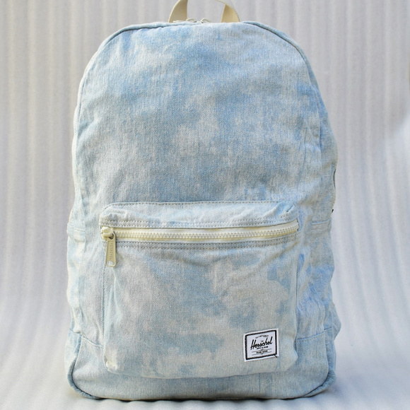 herschel bleached denim backpack